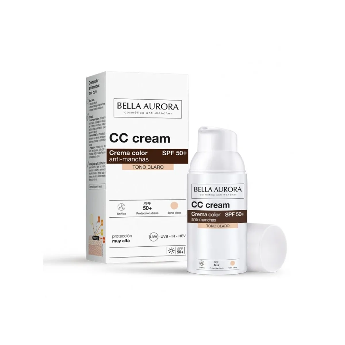 BELLA AURORA ANTI-DARK SPOT CC CREAM SPF50 LIGHT 30ML - Изображение товара