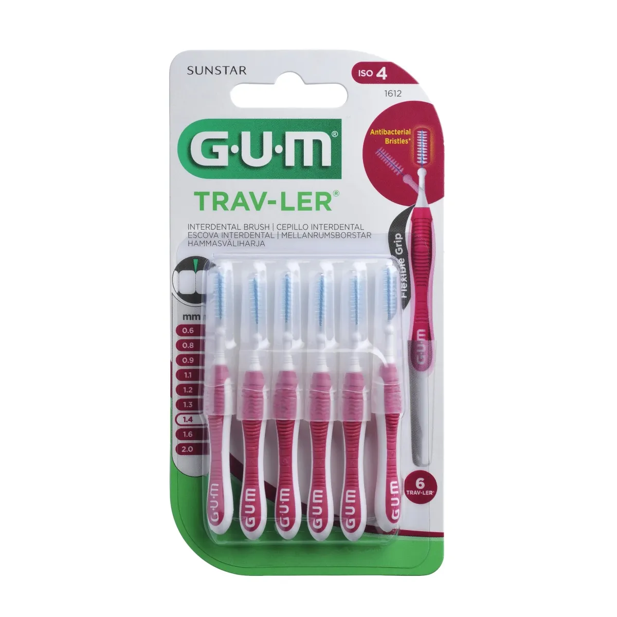 GUM TRAV-LER ИНТЕРДЕНТАЛЬНАЯ ЩЕТОЧКА 1,4MM N6/1612/ - Изображение товара