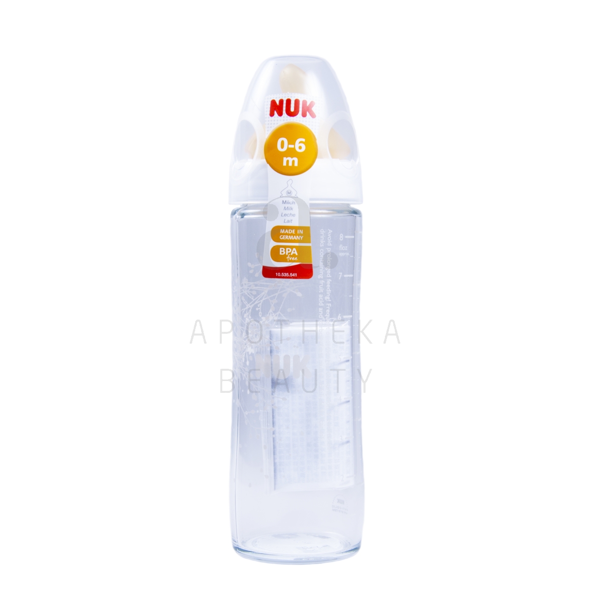 NUK FC+ LUTIPUDEL 1 CLASSIC KLAAS (LATEKS) 0-6 KUUD 240ML - Изображение товара