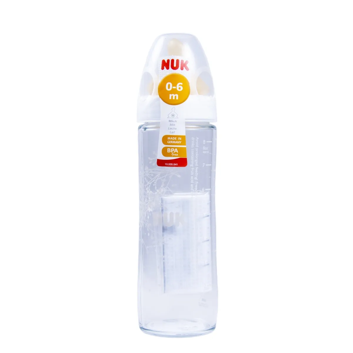 NUK FC+ LUTIPUDEL 1 CLASSIC KLAAS (LATEKS) 0-6 KUUD 240ML - Изображение товара