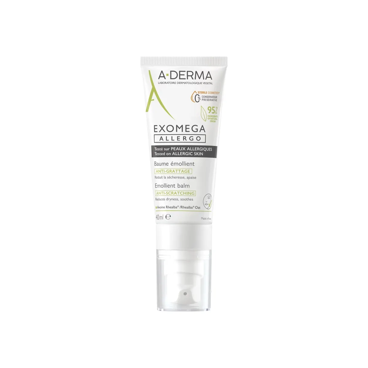 A-DERMA EXOMEGA ALLERGO PALSAM SÜGELUSVASTANE 40ML - Изображение товара 1