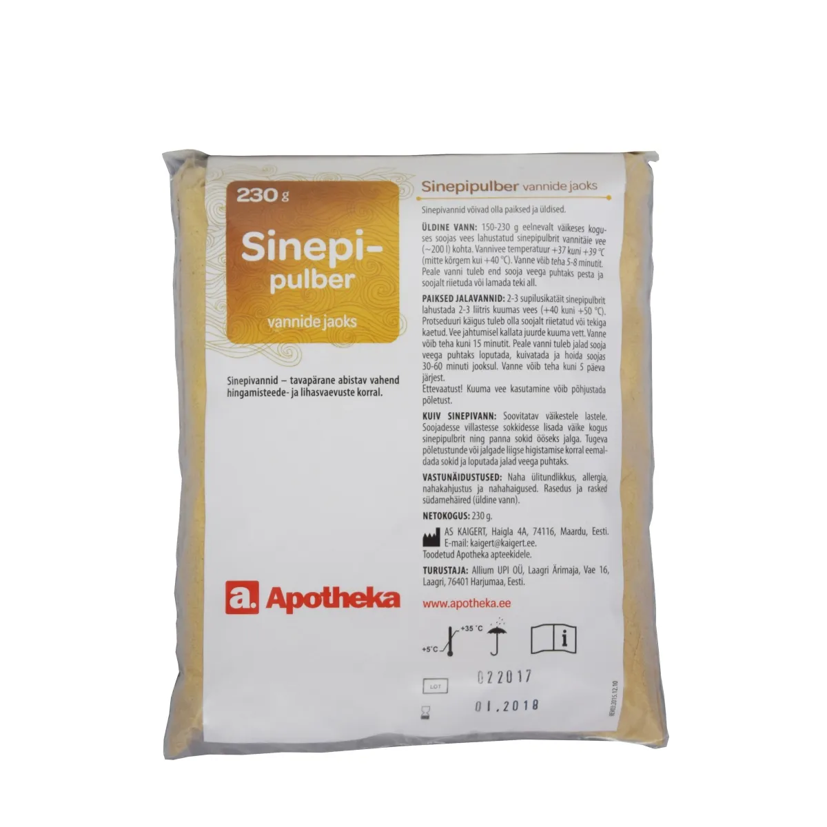 A. SINEPIPULBER VANNIDE JAOKS 230G - Изображение товара