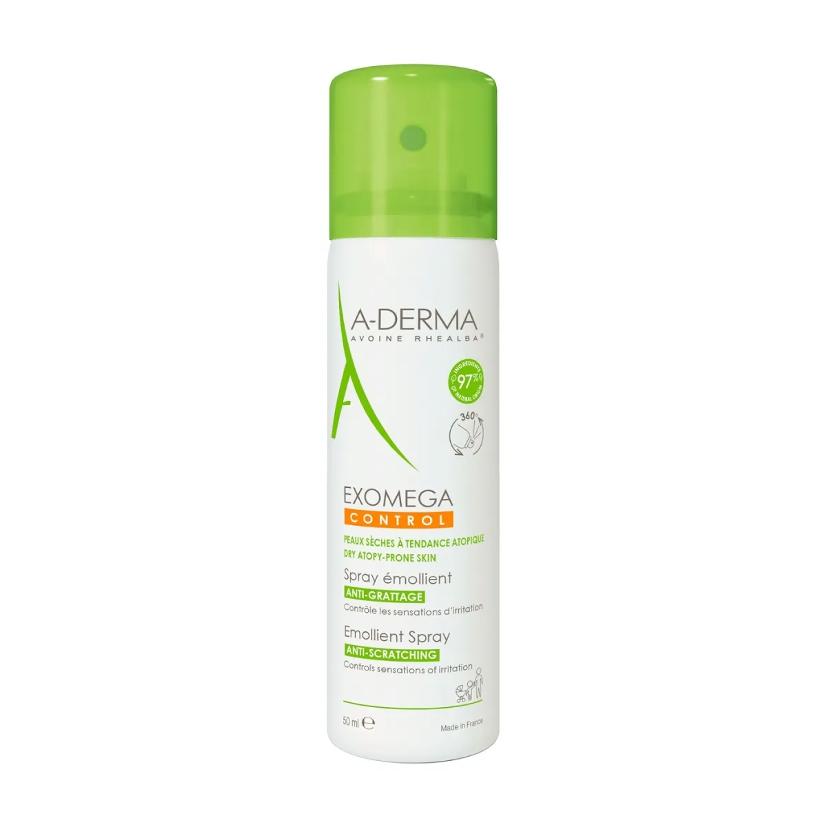 A-DERMA EXOMEGA CONTROL KEHASPREI ATOOPILISELE NAHALE 50ML - Изображение товара
