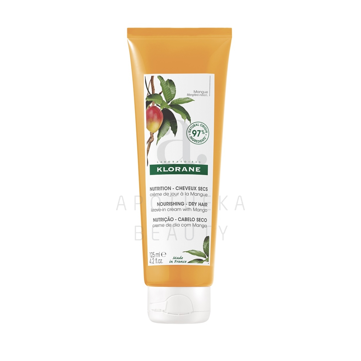 KLORANE JUUKSEHOOLDUSKREEM MANGOVÕI 125ML - Изображение товара