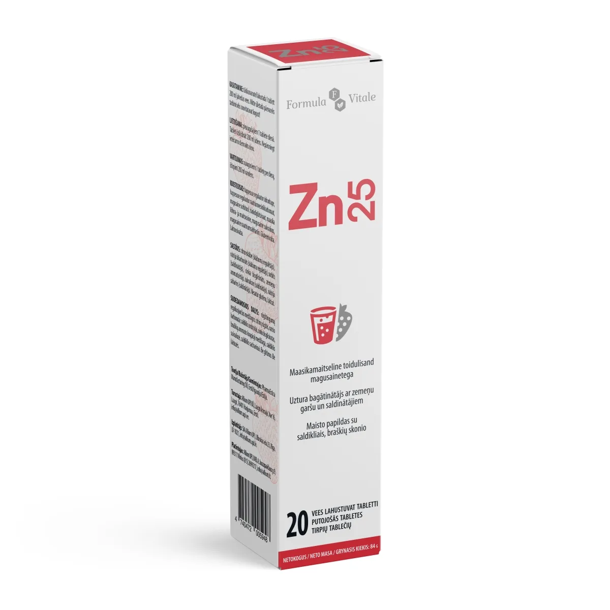 FORMULA VITALE TSINK 25 MG LAH TBL N20 - Изображение товара