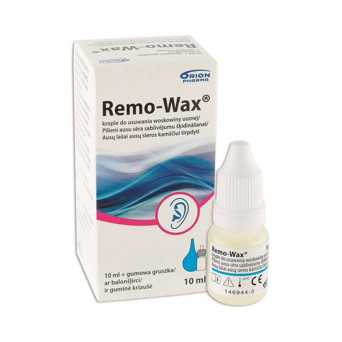 REMO-WAX KÕRVAPUHASTUSTILGAD 10ML + KÕRVAPUMP - Изображение товара