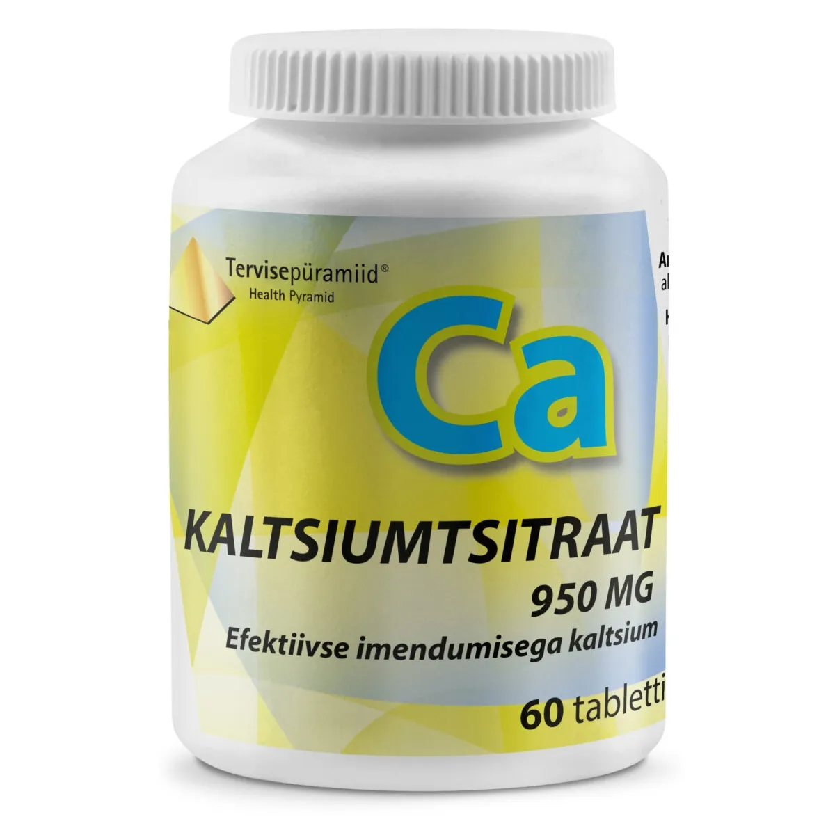 TERVISEPÜRAMIID KALTSIUMTSITRAAT TBL 950MG N60 - Изображение товара