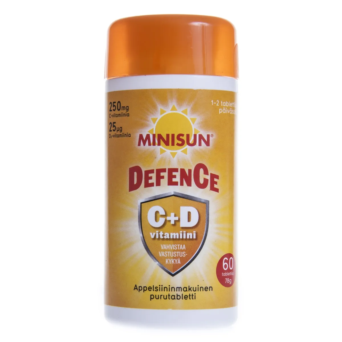 MINISUN DEFENCE C+D3 VITAMIIN NÄRIMISTBL N60 - Изображение товара