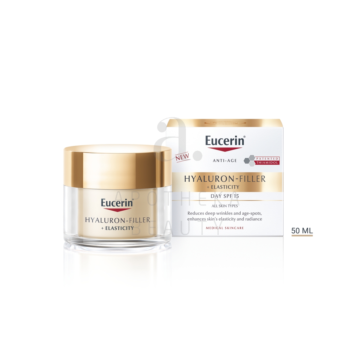 EUCERIN HYALURON FILLER+ELASTICITY PÄEVAKREEM 50ML - Изображение товара