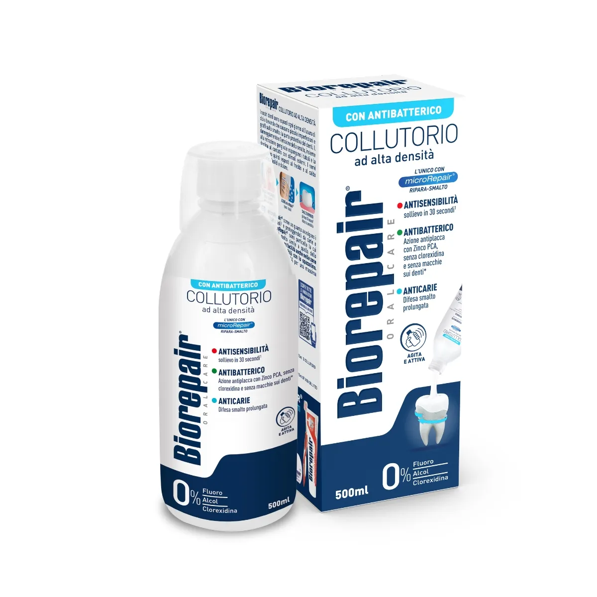 BIOREPAIR АНТИБАКТЕРИАЛЬНЫЙ ОПОЛАСКИВАТЕЛЬ ДЛЯ ПОЛОСТИ РТА  500ML - Изображение товара