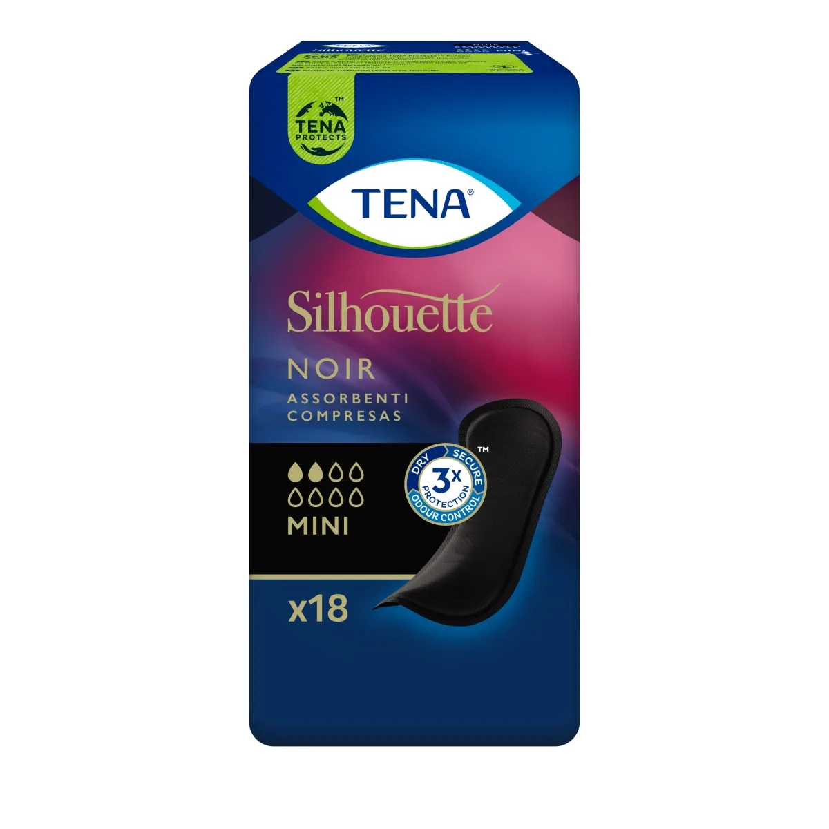 TENA SILHOUETTE NOIR MINI PESUKAITSE N18 - Изображение товара