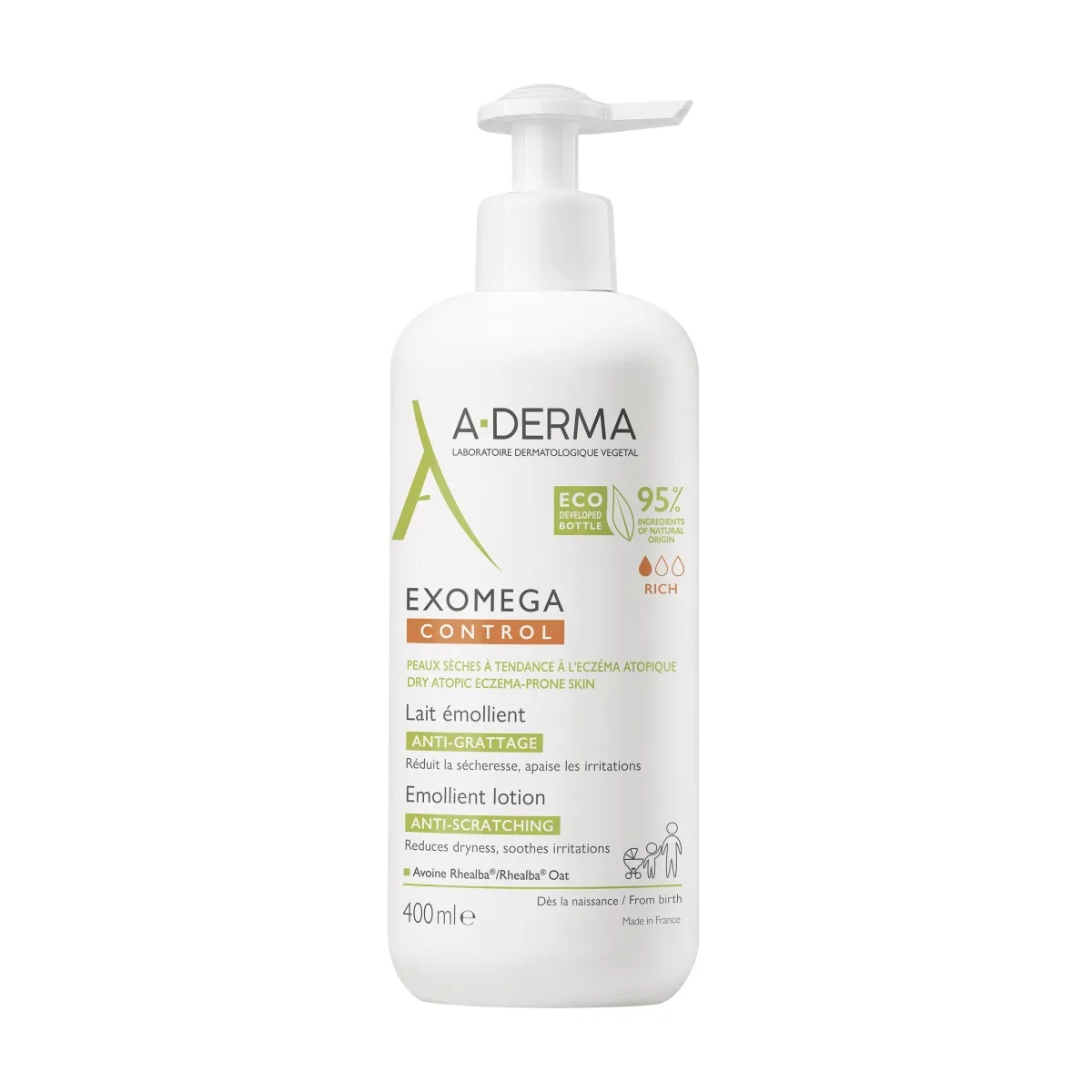 A-DERMA EXOMEGA CONTROL IHUPIIM ATOOPILISELE NAHALE 400ML - Изображение товара 1