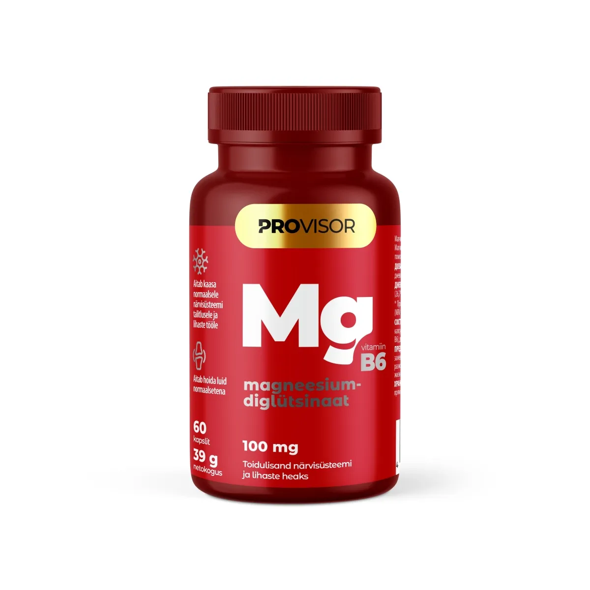 PROVISOR MAGNEESIUMDIGLÜTSINAAT 100MG N60 - Изображение товара