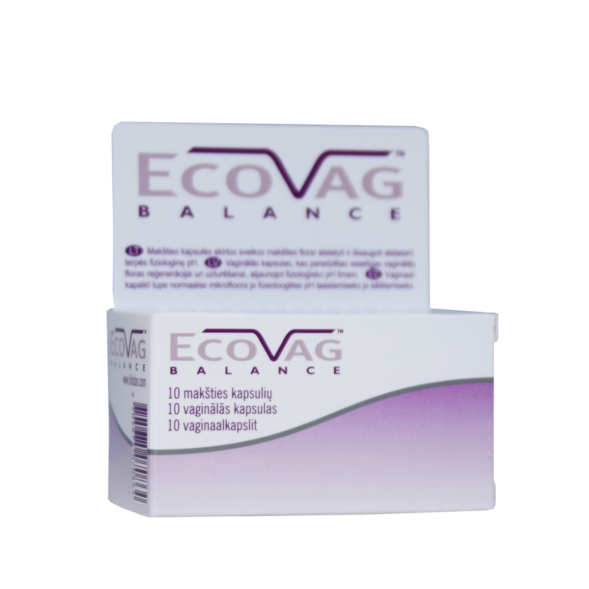 ECOVAG BALANCE VAGINAL CAPS N10 - Изображение товара