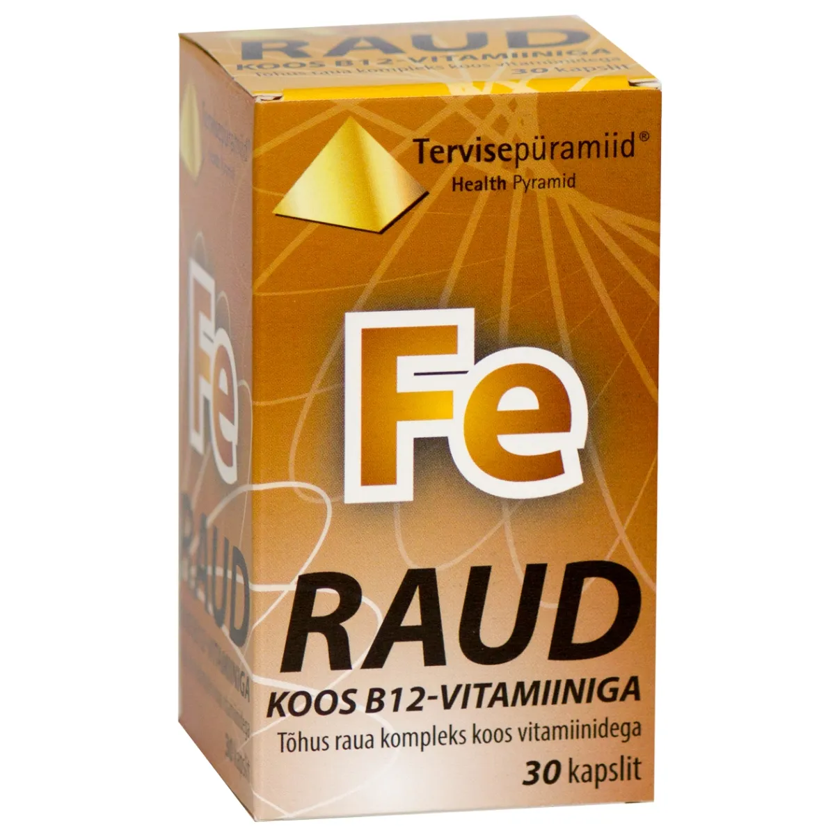 TERVISEPÜRAMIID RAUD KOOS B12 VITAMIINIGA KAPSLID N30 - Изображение товара