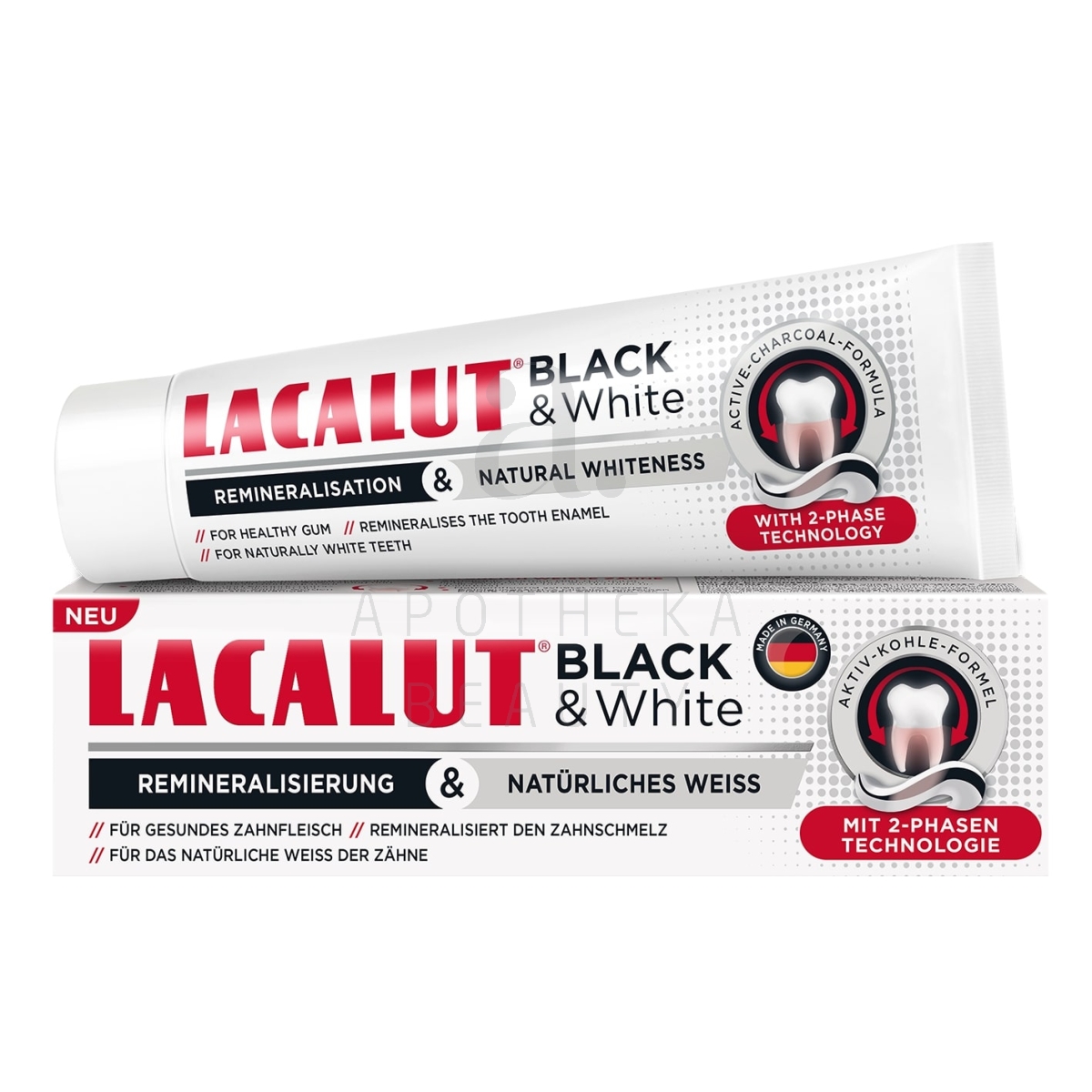 LACALUT HAMBAPASTA BLACK & WHITE ZC 75ML - Изображение товара