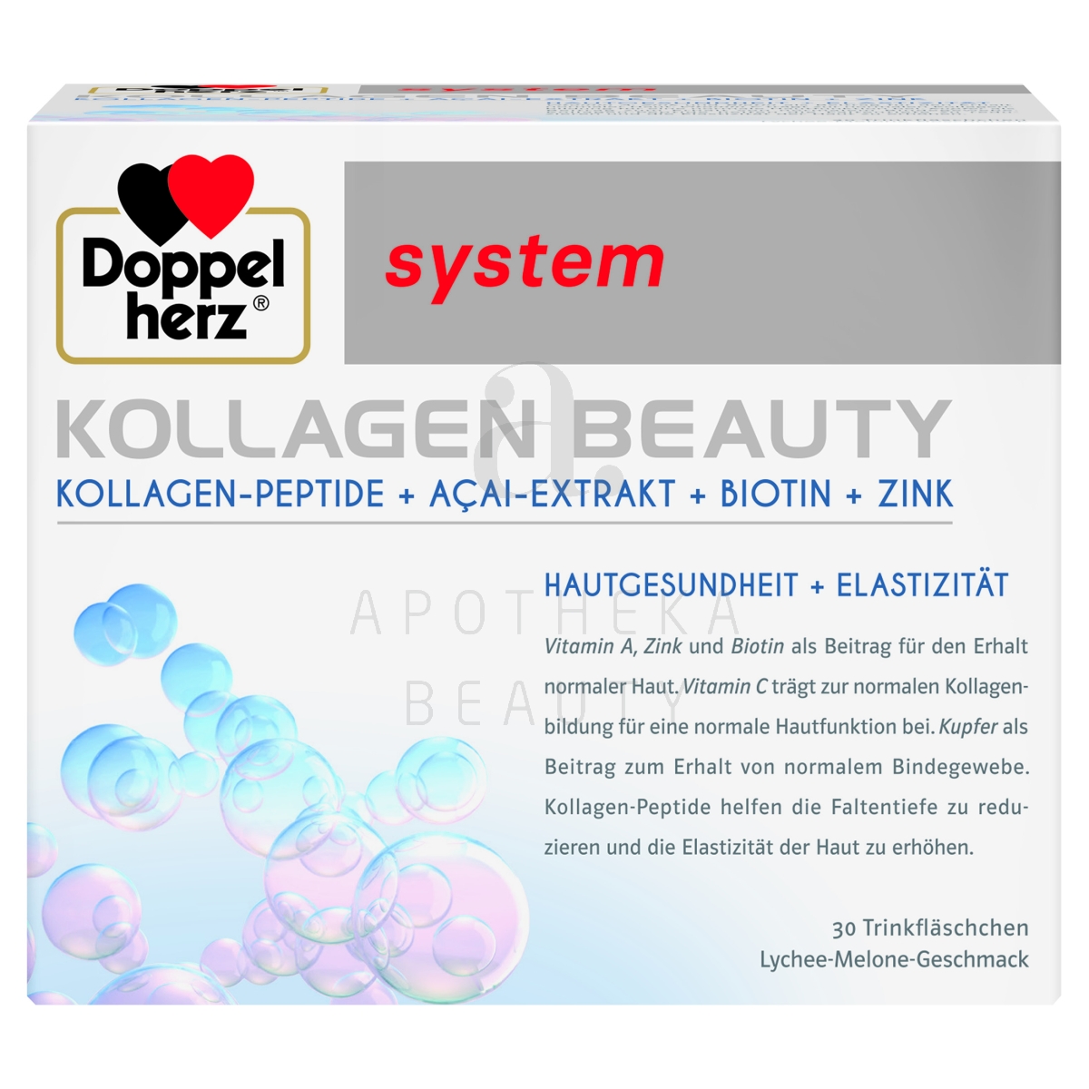 DOPPELHERZ SYSTEM KOLLAGEN BEAUTY N30 SUUKAUDNE LAHUS AMPULLIS - Изображение товара