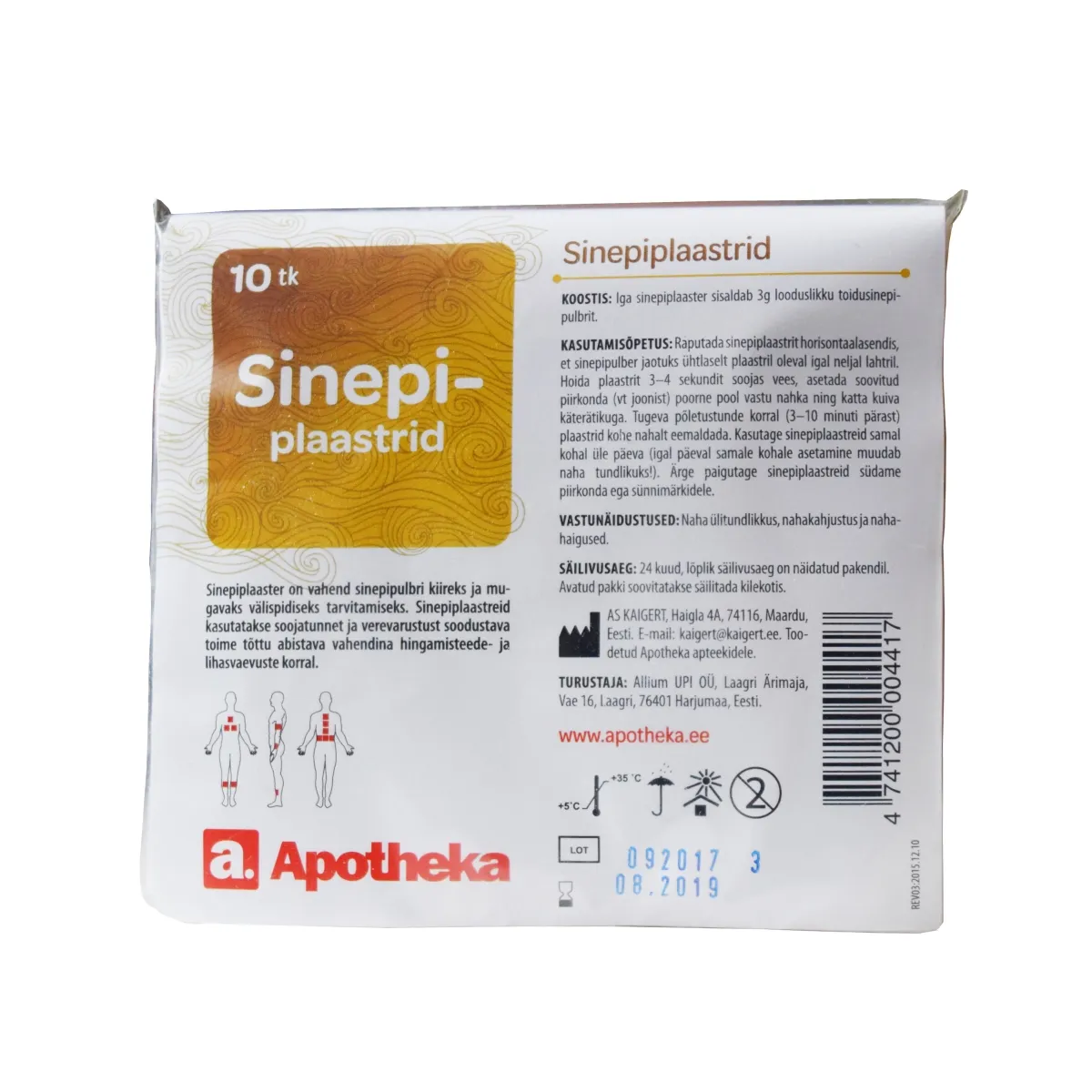 A. SINEPIPLAASTER N10 - Изображение товара