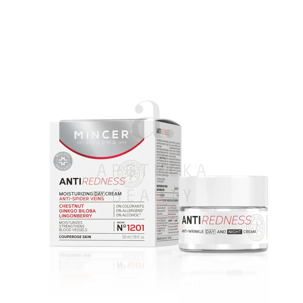 MINCER PHARMA REDNESS NÄOKREEM PUNETUSVASTANE 50ML - Изображение товара