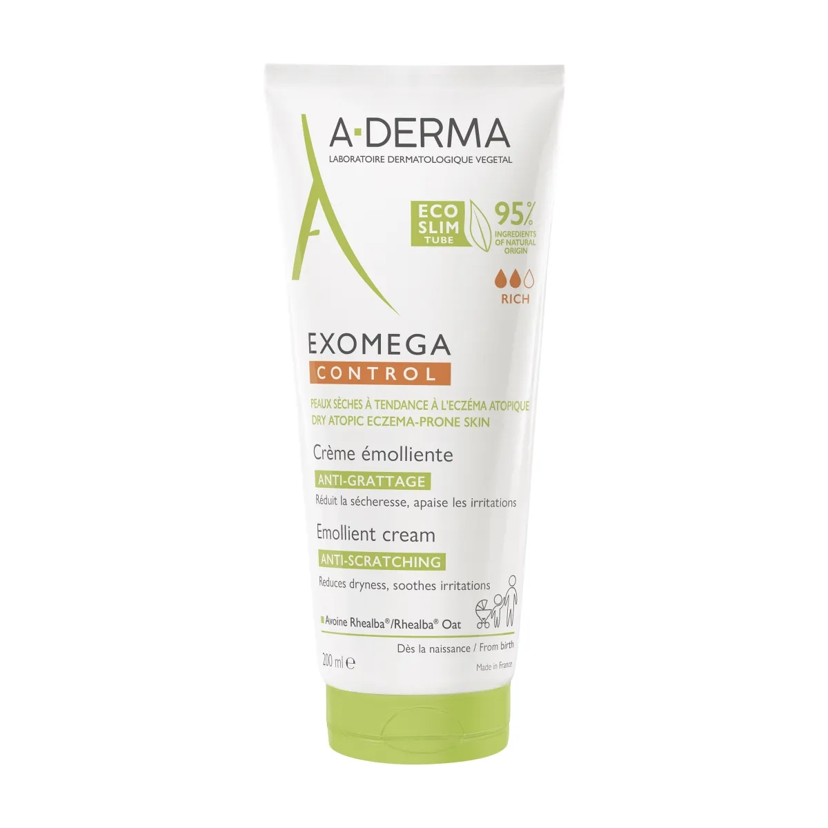 A-DERMA EXOMEGA CONTROL KREEM ATOOPILISELE NAHALE 200ML - Изображение товара 1