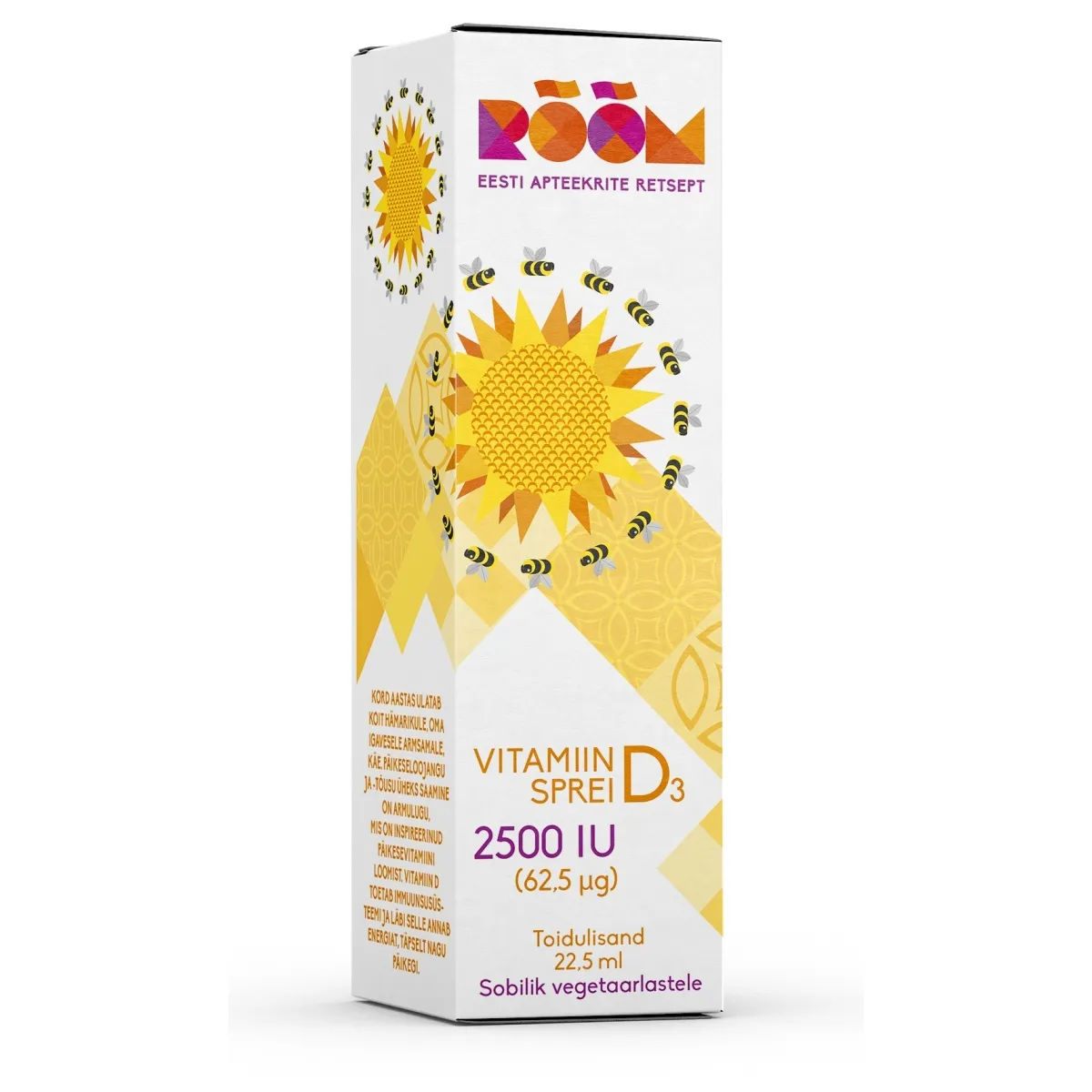 RÕÕM VITAMIIN D3 SPREI 2500 IU (62,5MCG) 22,5 ML - Изображение товара