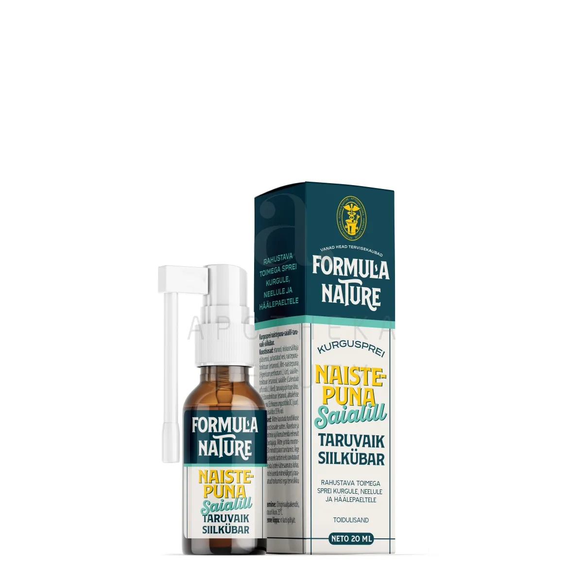 FORMULA NATURE KURGUSPREI NAISTEPUNA-SAIALILL-TARUVAIK-SIILKÜBAR 20ML - Изображение товара