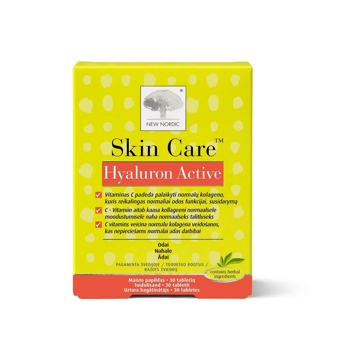 NEW NORDIC SKIN CARE HYALURON ACTIV TBL N30 - Изображение товара
