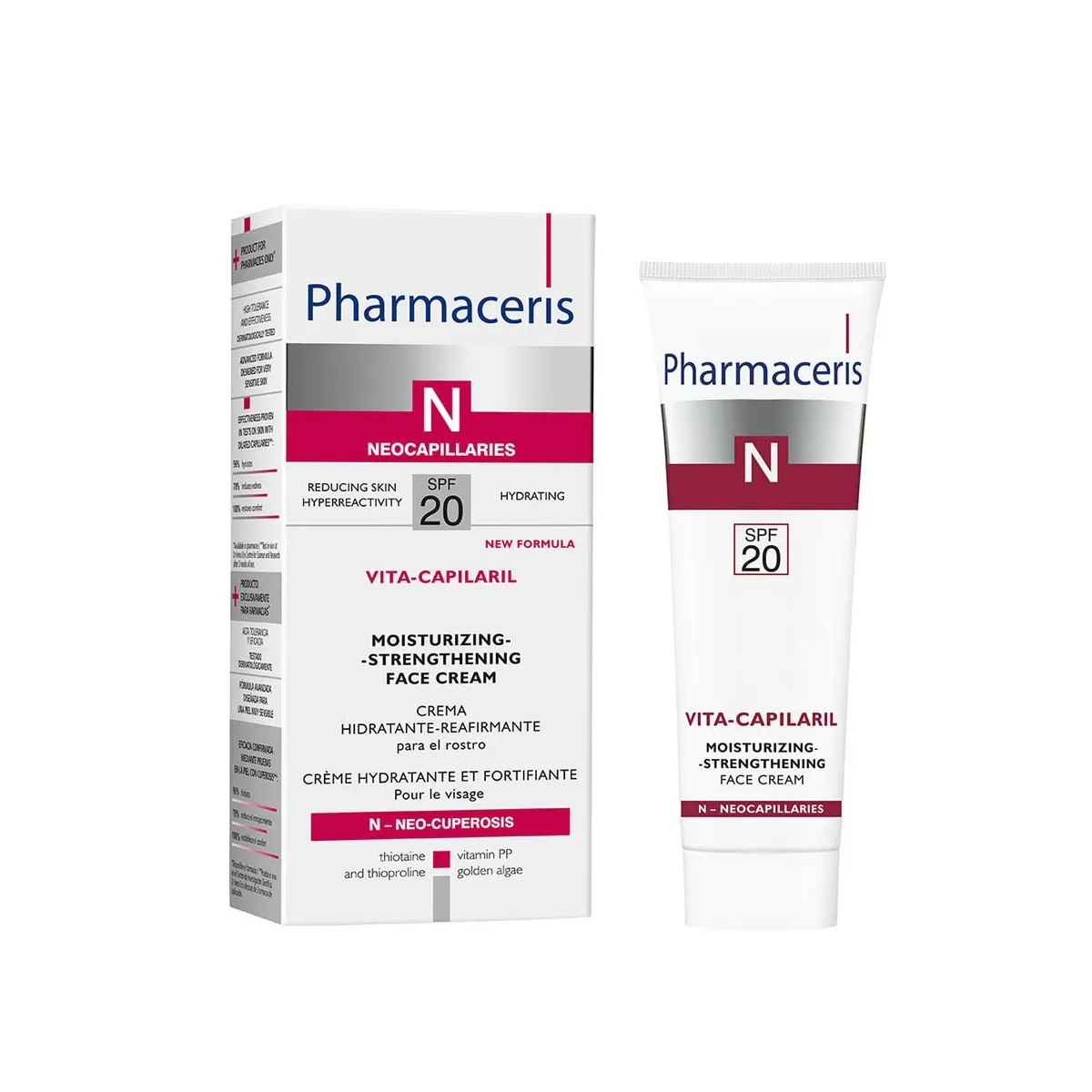 PHARMACERIS N VITA-CAPILARIL NÄOKREEM TUGEVDAV SPF20 50ML - Изображение товара