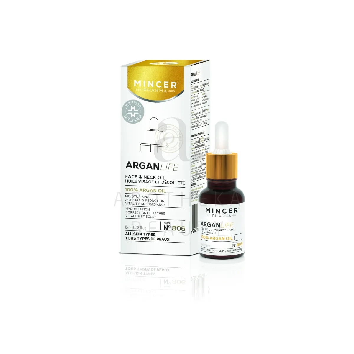 MINCER PHARMA ARGAN LIFE ARGAANIAÕLI NÄOLE JA KAELALE 15ML - Изображение товара 1