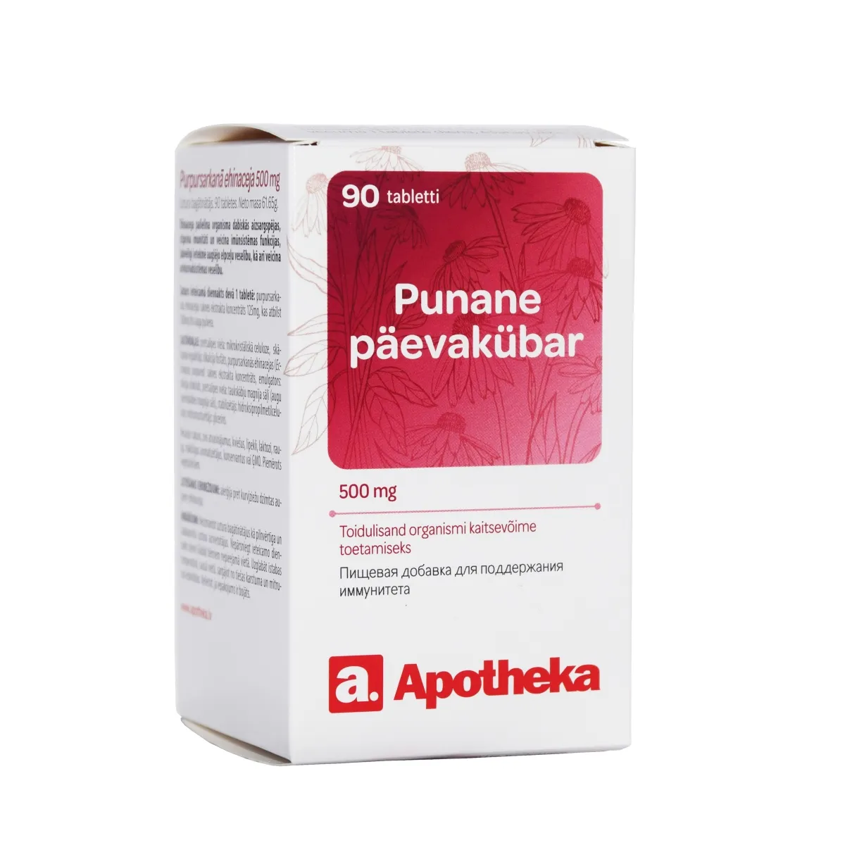A. PUNANE PÄEVAKÜBAR TBL 500MG N90 - Изображение товара