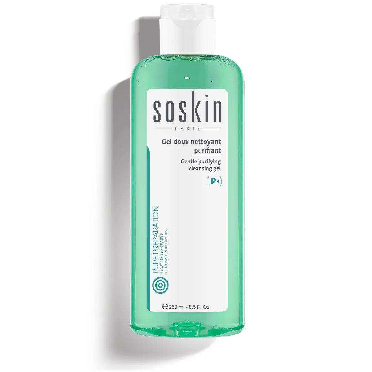 SOSKIN PARIS PUHASTUSGEEL RASUSELE JA KOMB.NAHALE 250ML - Изображение товара
