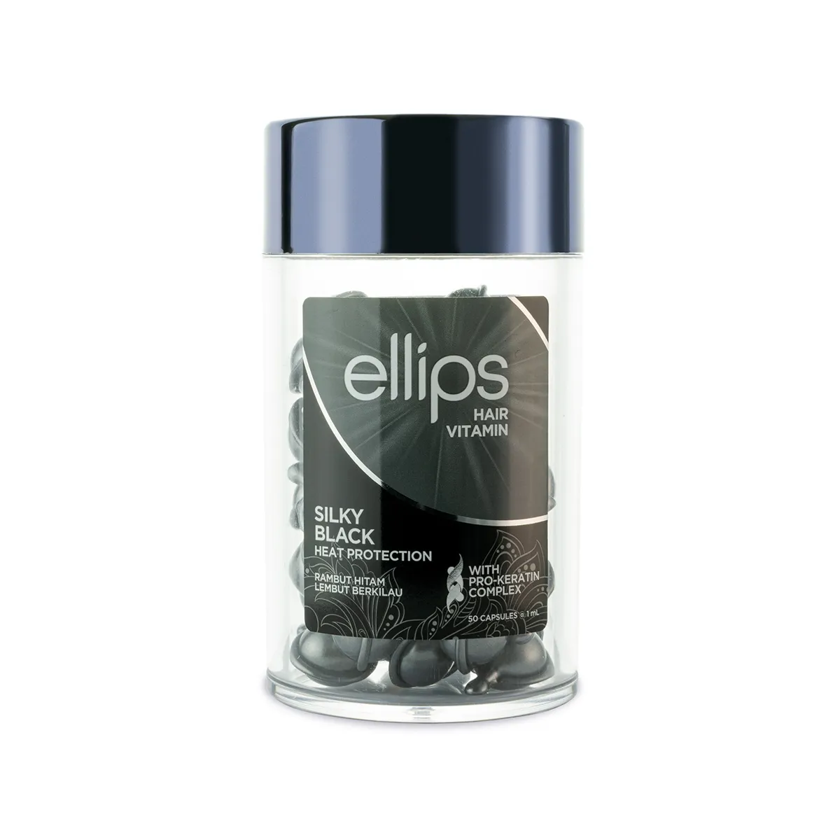 ELLIPS SILKY BLACK JUUKSEVITAMIINID PEALEMÄÄRITAVAD 1ML N50 - Изображение товара