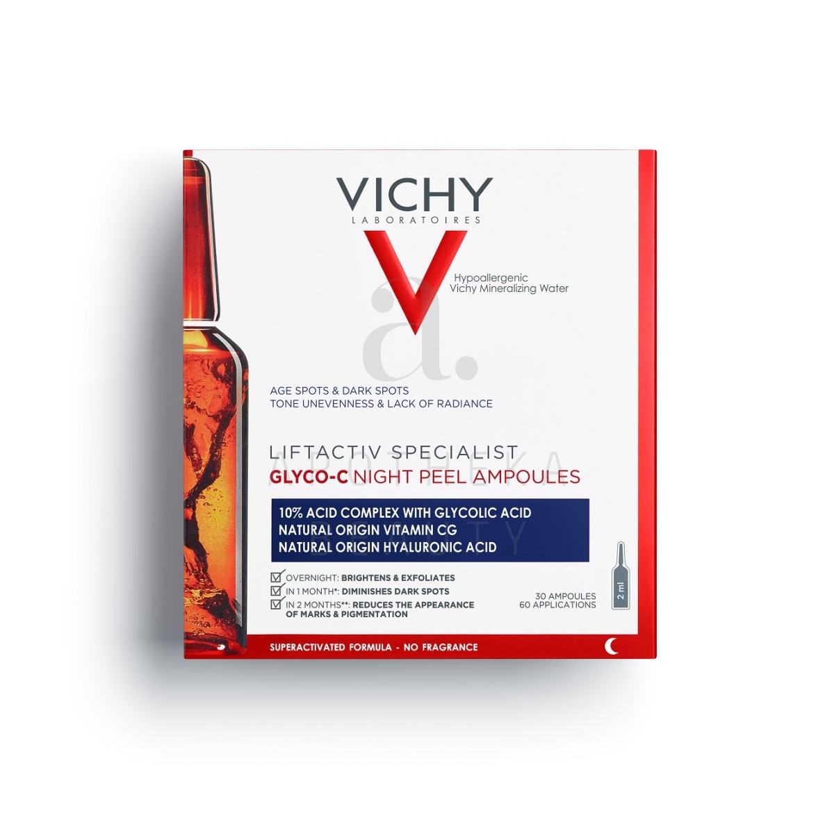 VICHY LIFTACTIV COLLAGEN GLYCO-C ÖÖAMPULLID KOORIVAD 2ML N30 - Изображение товара