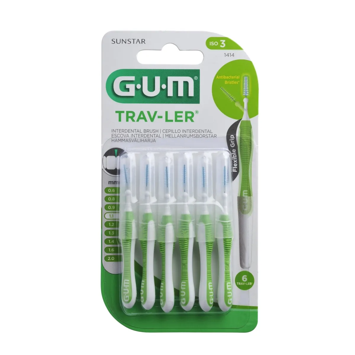 GUM TRAV-LER ИНТЕРДЕНТАЛЬНАЯ ЩЕТОЧКА 1,1MM N6/1414/ - Изображение товара