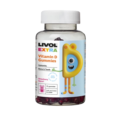 LIVOL EXTRA KUMMIKARUD D-VITAMIINIGA N75