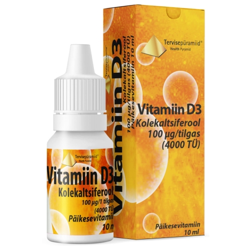 TERVISEPÜRAMIID VIT. D3 TILGAD 100MCG/TILGAS 10ML