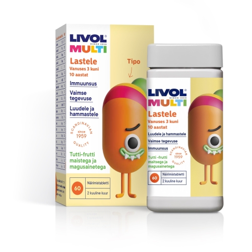 LIVOL MULTI LASTELE TUTTI FRUTTI NÄRIMISTBL N60