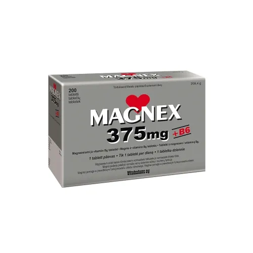 MAGNEX + VITAMIIN B6 TBL 375/2,2MG N200