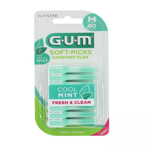 GUM SOFT PICKS HAMBATIKUD COMFORT FLEX MEDIUM MINT N80