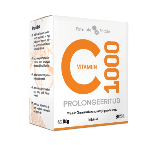 VITAMIIN C PROLONGEERITUD TBL 1000MG N60