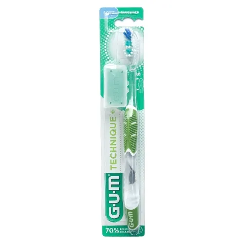 GUM TECHNIQUE PLUS КОМПАКТНАЯ ЗУБНАЯ ЩЕТКА. МЯГКАЯ /491/