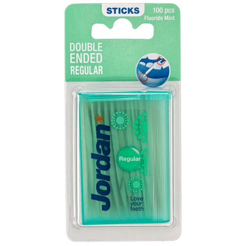 JORDAN HAMBATIKUD PUIDUST REGULAR FLUOR/MINT 100TK