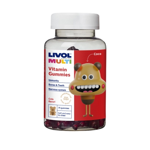 LIVOL MULTI VITAMIINIKARUD KOOLAMAITSELISED N75