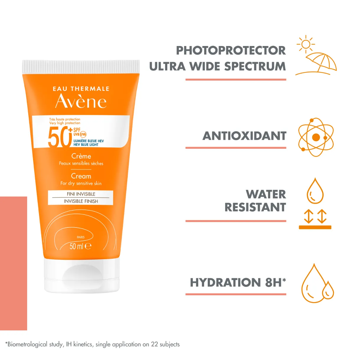 AVENE SUN PÄIKESEKAITSEKREEM SPF50+ KUIVALE NAHALE 50ML - Изображение товара 2