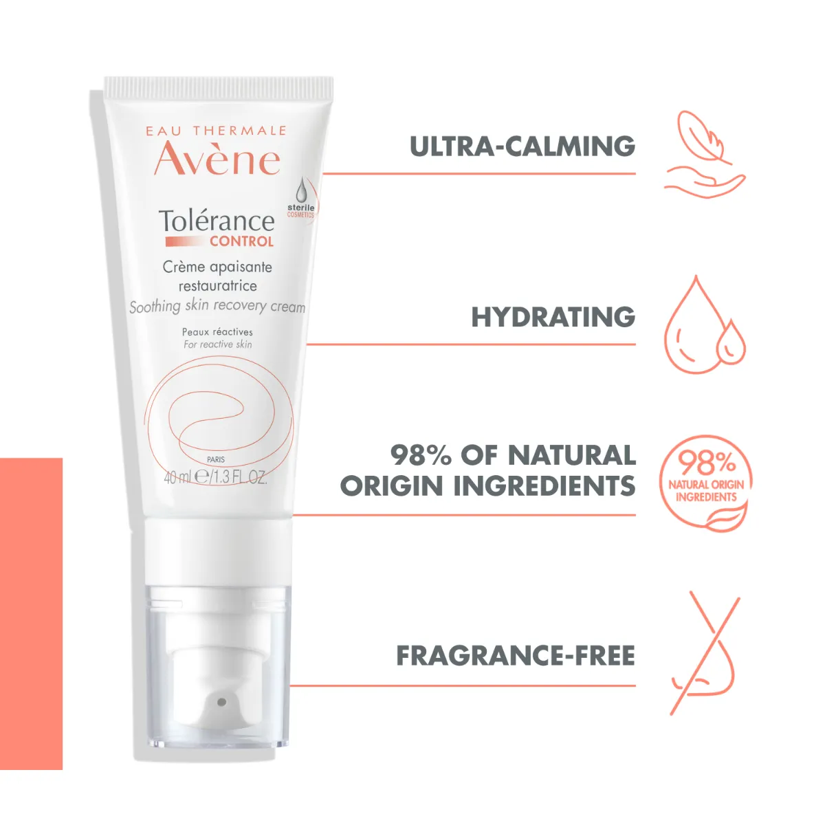 AVENE TOLERANCE CONTROL NÄOKREEM NAHKA TAASTAV 40ML - Изображение товара 2